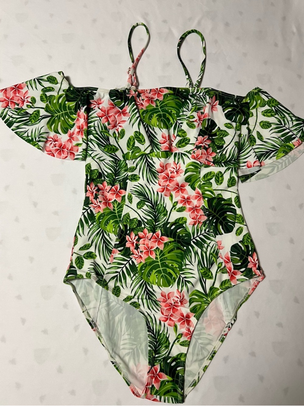 Marina Vida Tropical Floral Swimwear Top - Pink & Green